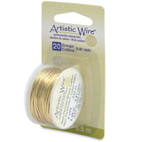 Artistic Wire, 20 Gauge (.81 mm), Tarnish Resistant Brass, 6 yd (5.5 m)