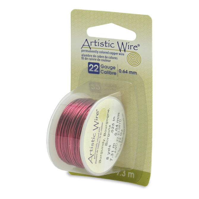 Artistic Wire, 22 Gauge (.64 mm), Burgundy, 8 yd (7.3 m)