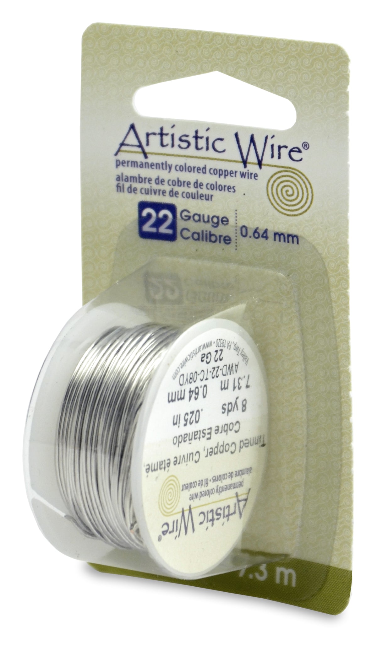 Artistic Wire, 22 Gauge (.64 mm), Tinned Copper, 8 yd (7.3 m)