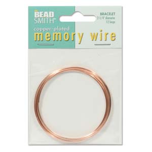 MEMORY WIRE BRACELET 2.25 CPR PLT 12 TURNS