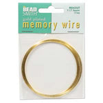 MEMORY WIRE 2 1/2 12TRN GOLD PLATE -BRACELET