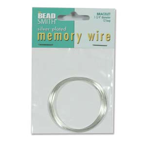 MEMORY WIRE 1 3/4 12TRN SILVER PLATE -RND BRACELE