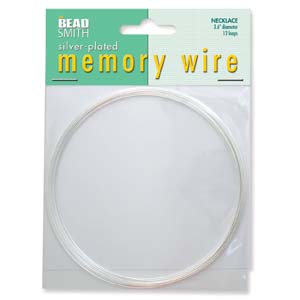 MEMORY WIRE NECKLACE SLVR PLT 3.6 12 TURNS