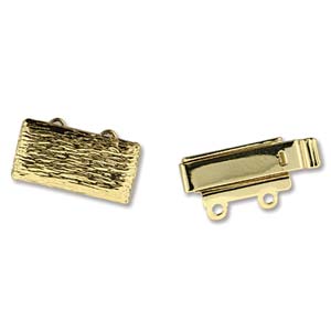 CLASP TEXTURED MULTI STRAND- 2 HL GOLD PLATE