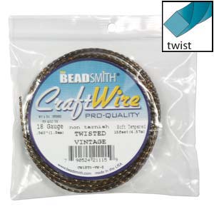 CRAFT WIRE 18GA TWISTED SQUARE 8FT SPL VINT BRZ