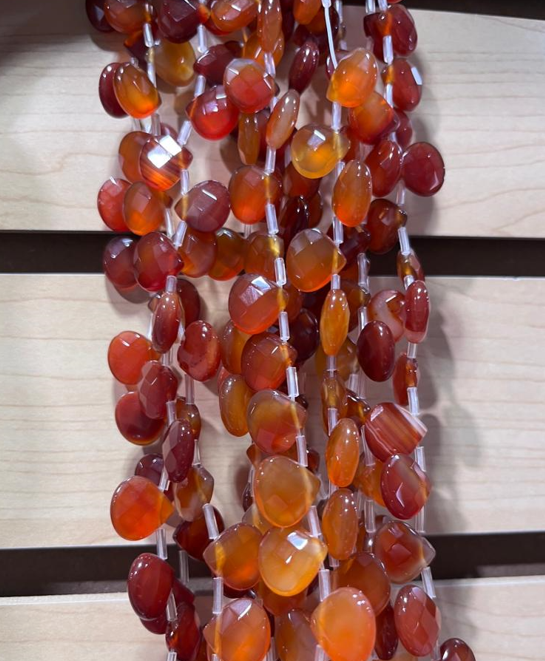 Carnelian Drop Faceted 13x12mm