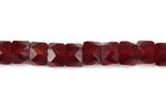 Dark Cherry Red Czech Glass Faceted Rondelle Beads 8 mm