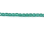 Aqua Blue Czech Glass Faceted Oval Beads 6 mm 8" strand