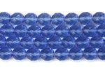 Royal Blue Czech Glass Faceted Round Beads 12 mm