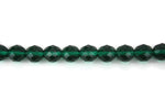 Emerald Green Czech Glass Faceted Round Beads 12 mm