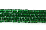 Emerald Green Czech Glass Faceted Rondelles Beads 8 mm 7.5" strand