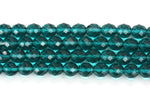 Aqua Czech Glass Faceted Oval Beads 10 mm
