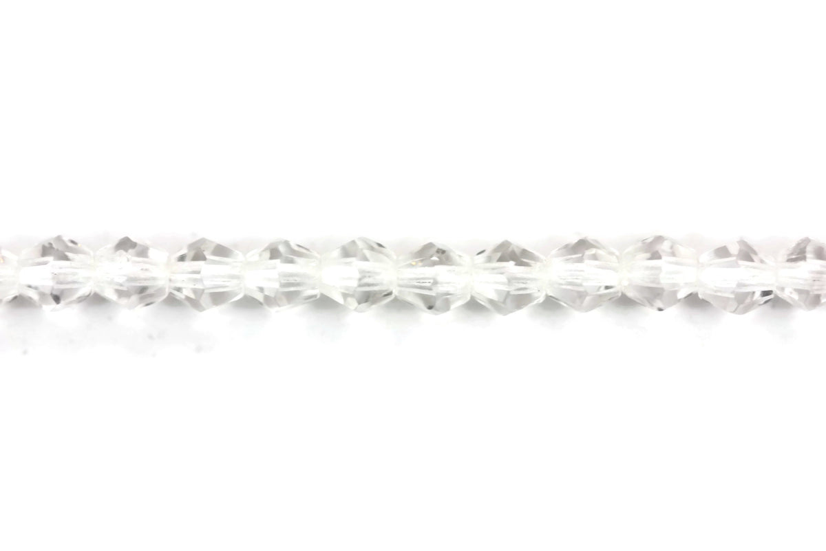 Clear Czech Glass Faceted Bicone Beads 4 mm