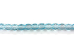 ALMA BEADS Aqua Glass Faceted Oval Beads 3 mm 7.5" strand