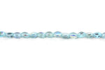 Aqua Czech Glass Faceted Triangular 3 Sided Beads 4 mm 8" strand