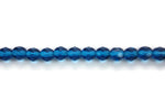 Royal Blue Czech Glass Faceted Oval Beads 6 mm 8" strand