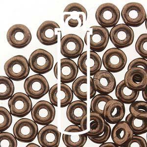 O BEADS 3.8X1MM JET BRONZE -APRX 10GM