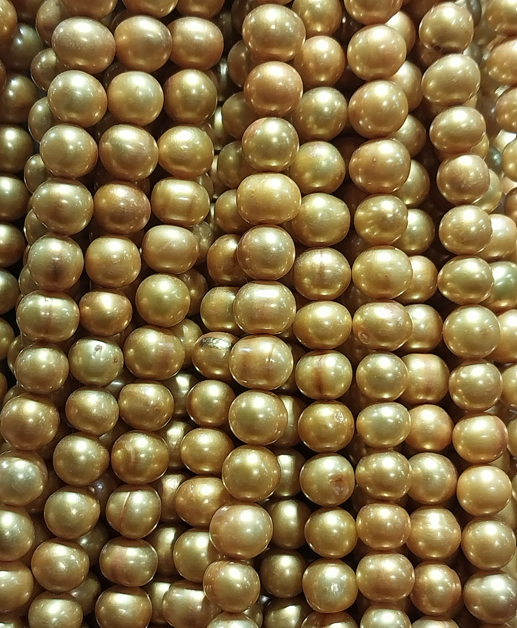 Freshwater Pearls golden 5x5mm