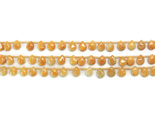 JadeDijonYellowTeardrop8x12mm