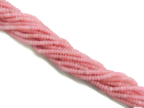 Pink Jade Rondelle Gemstone Beads 6x4mm