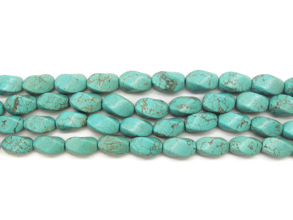 TurquoiseDyedHowliteRectangles12x20mm