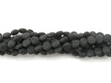 BlackLavaRockCoin12x16mm