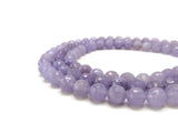 Purple Jade Faceted Round Gemstone Beads 12mm