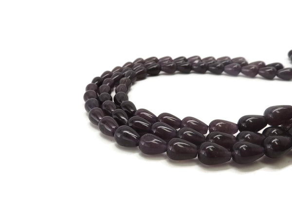 PurpleEggplantJadeSmoothTeardrop10mm