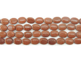 GeniuneGoldstoneOvalBeads14mm