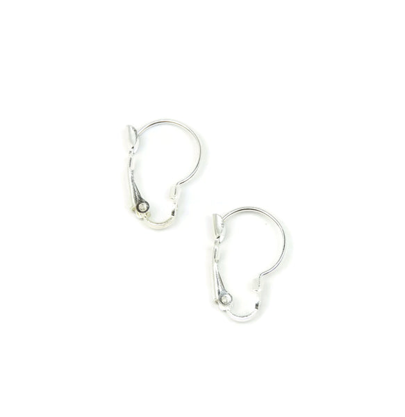 ALMA BEADS Silver Plated Lever Back 18 mm 100pcs