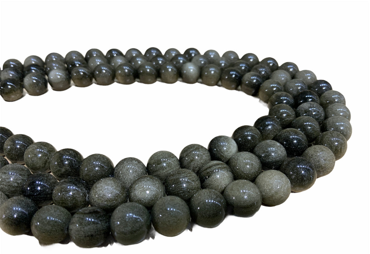Rainbow Obsidian Smooth Round Gemstone Beads 12 mm 16" strand ***