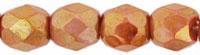 Opaque Rose/Gold Topaz Fire Polish 4mm