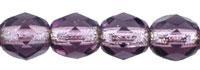 Silver Lined Tanzanite Fire Polish 4mm