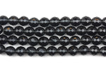 Black Fire Polished Czech Glass Faceted Round Beads 10 mm