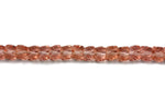 Peach Fire Polished Czech Glass Faceted Rondelle Beads 8 mm