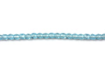 Sky Blue Fire Polished Czech Glass Faceted Oval Beads 4 mm