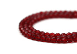 Red Fire Polished Czech Glass Faceted Oval Beads 6 mm