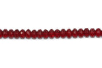 Red Fire Polished Czech Glass Faceted Rondelle Beads 7 mm