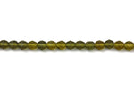 Green Fire Polished Czech Glass Faceted Oval Beads 6 mm