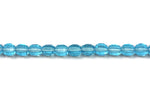Blue Fire Polished Czech Glass Faceted Oval Beads 6 mm