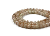 Sunstone Smooth Round Gemstone Bead 10 mm 15" strand