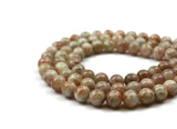 Sunstone Smooth Round Gemstone Beads 12mm 15" strand (34 pcs)