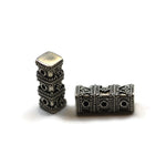 Bali Bead Sterling Silver 3-Hole Spacer Bead 8.5 x 21.5 mm
