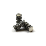 Bali Bead Sterling Silver 3-Hole Spacer Bead 8.5 x 21.5 mm