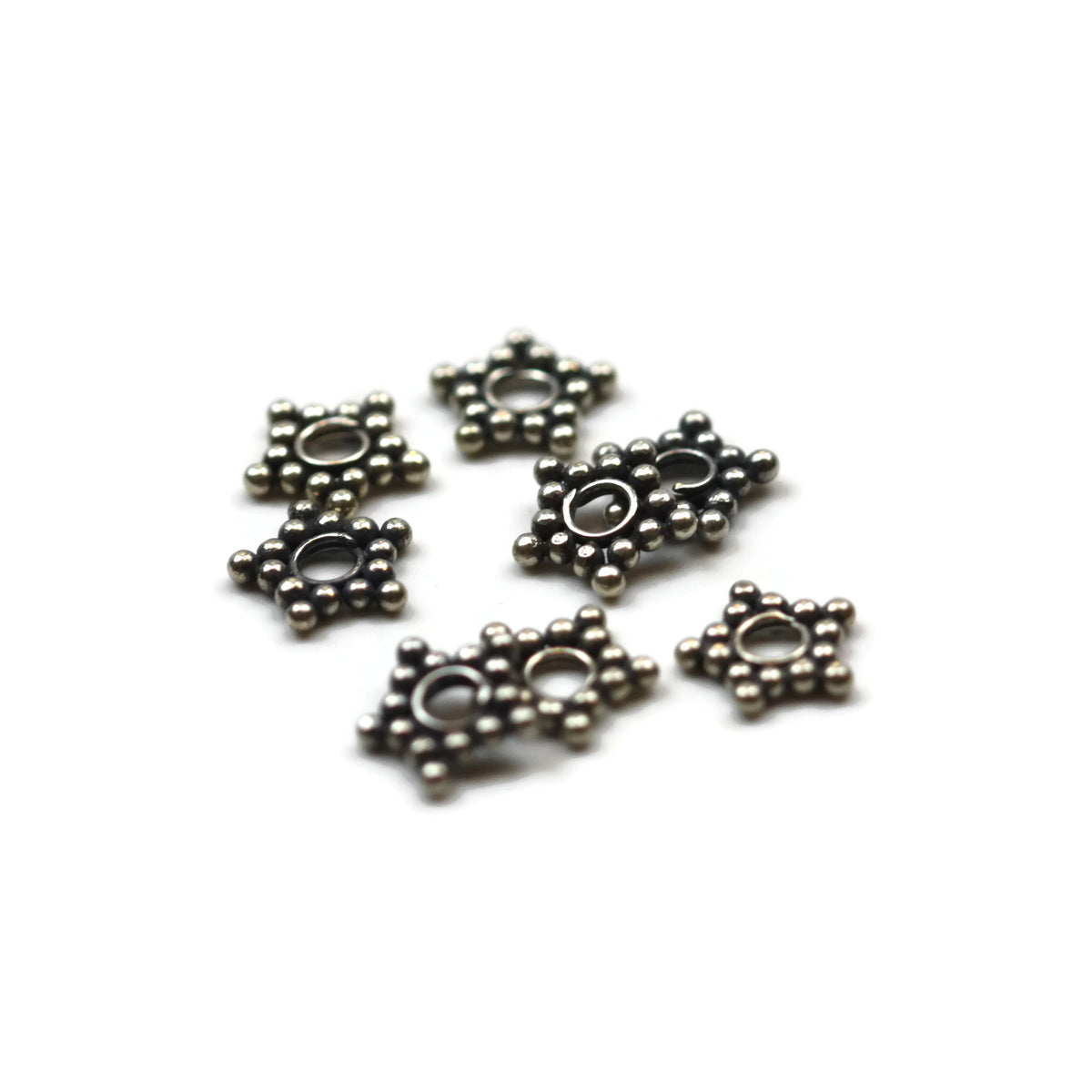 Bali Bead Sterling Silver Star Daisy Spacer 8 mm