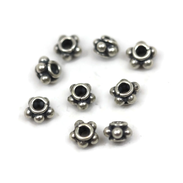 Bali Bead Sterling Silver Spacer 3.5 x 5.5 mm