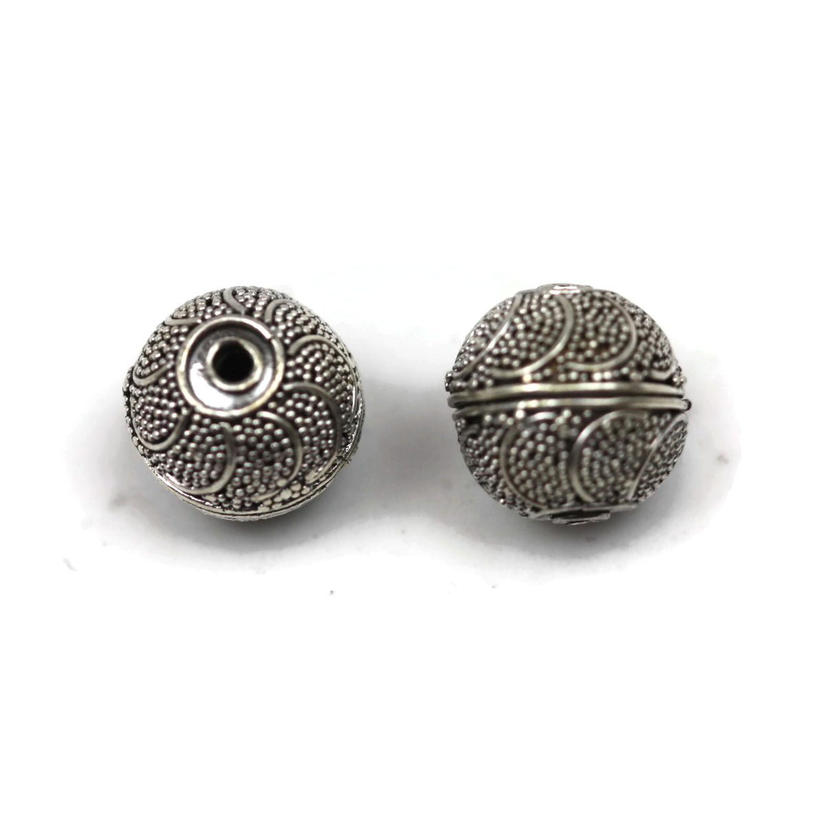 Bali Bead Sterling Silver Round Bead 11 x 12 mm