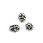 Bali Bead Sterling Silver Round Spacer Bead 8 x 6mm
