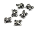 Bali Bead Handmade Sterling Silver Frog Bead 10 x 12.5 x 6.5mm