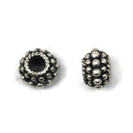Bali Bead Handmade Sterling Silver Round Bead 5 x 7.5mm